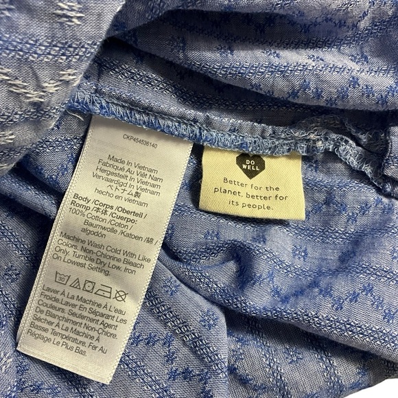 Madewell Daily Shirt in Textural Stripe Shirt in Linear Ditsy Dobby Navy - Picture 15 of 15